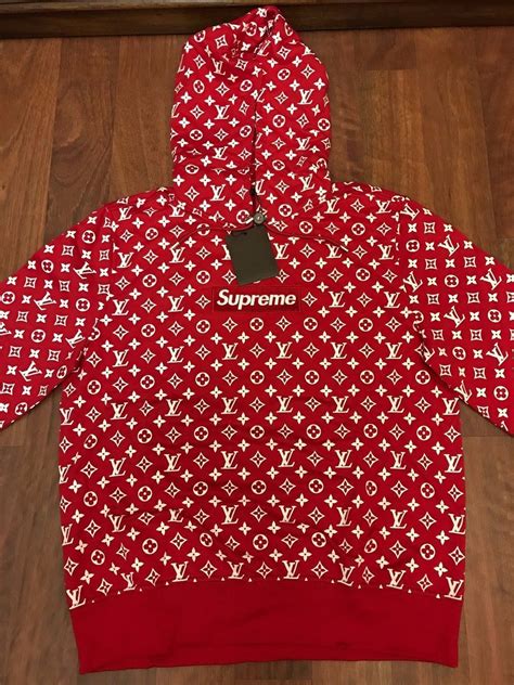 authentic supreme lv hoodie|authentic louis vuitton supreme hoodie.